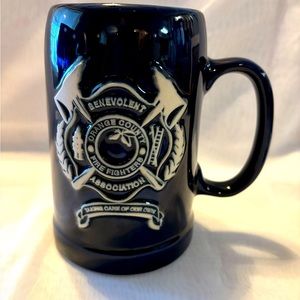 Beer Mug SUPER RARE FIREFIGHTERS ASSOCIATION OF ORANGE COUNTY BY FBI Pottery USA